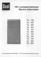 Dual CL-116-CL-123-CL-134-CL-144-CL-151-CL-155-CL-161-CL-174-CL-181-CL-185-Service-Manual